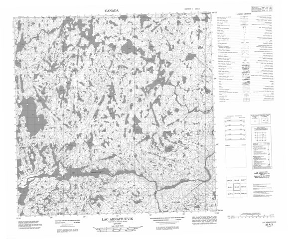 Lac Arnaituuvik Topographic map 035A03 at 1:50,000 Scale