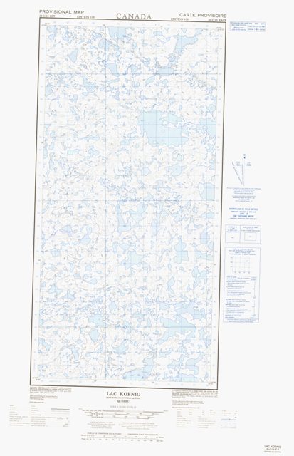 Lac Koenig Topographic map 035C15E at 1:50,000 Scale