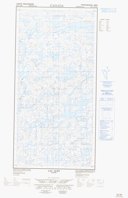 Lac Juet Topographic map 035F01E at 1:50,000 Scale