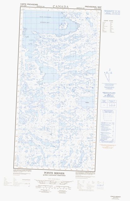Pointe Bernier Topographic map 035F05E at 1:50,000 Scale