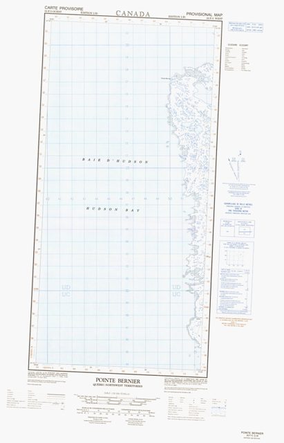 Pointe Bernier Topographic map 035F05W at 1:50,000 Scale