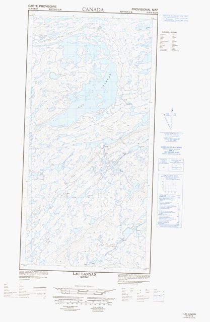 Lac Lanyan Topographic map 035F06E at 1:50,000 Scale