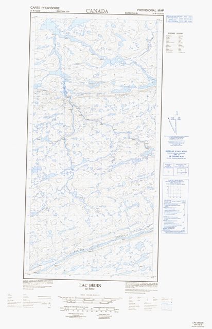 Lac Begin Topographic map 035F07E at 1:50,000 Scale