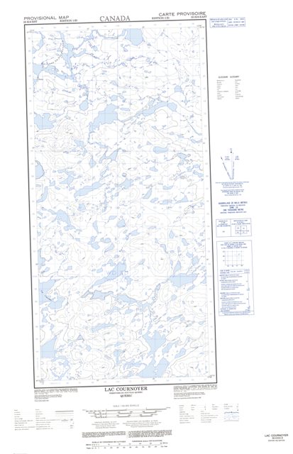Lac Cournoyer Topographic map 035H06E at 1:50,000 Scale