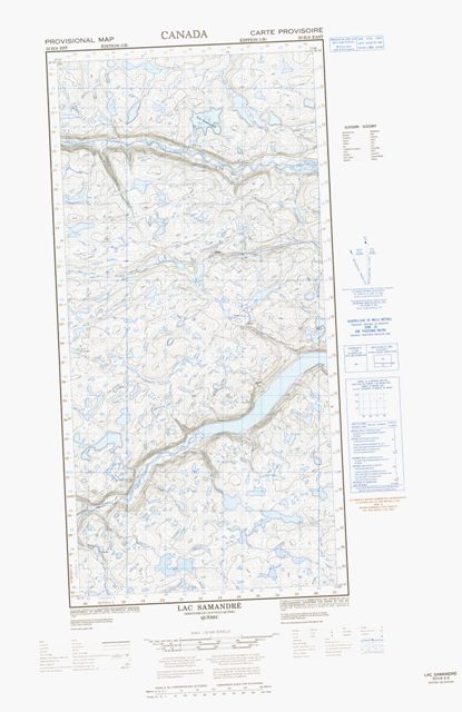 Lac Samandre Topographic map 035H08E at 1:50,000 Scale