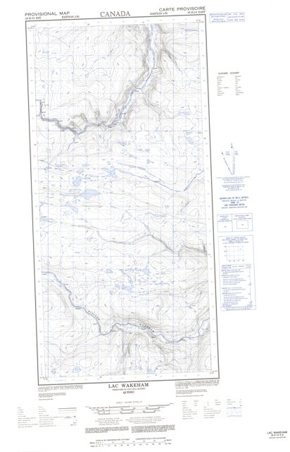 Lac Wakeham Topographic map 035H10E at 1:50,000 Scale