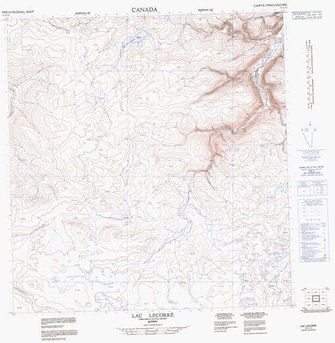 Lac Lecorre Topographic map 035H14 at 1:50,000 Scale