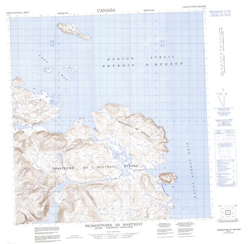 Promontoire De Martigny Topographic map 035I02 at 1:50,000 Scale