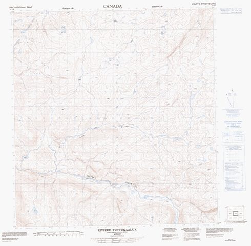 Riviere Tuttuqaaluk Topographic map 035I04 at 1:50,000 Scale