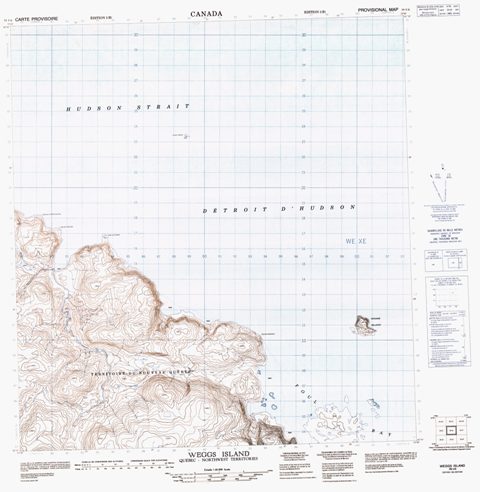 Weggs Island Topographic map 035I06 at 1:50,000 Scale