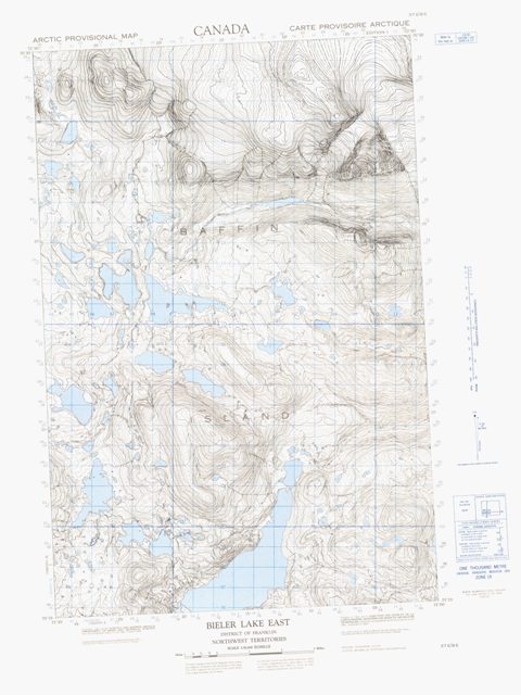 Bieler Lake East Topographic map 037E08E at 1:50,000 Scale
