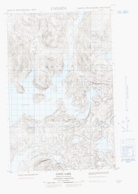 Conn Lake Topographic map 037E10E at 1:50,000 Scale