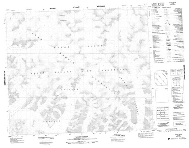 Mount Mitima Topographic map 038C03 at 1:50,000 Scale