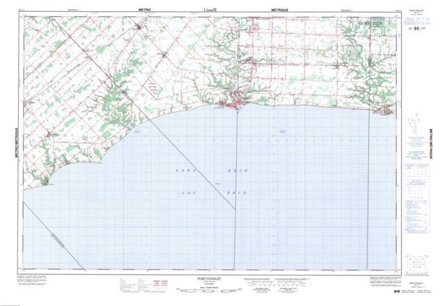 Port Stanley Topographic map 040I11 at 1:50,000 Scale