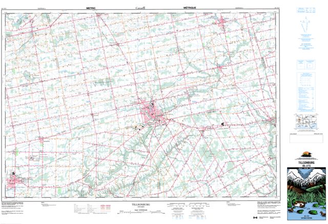 Tillsonburg Topographic map 040I15 at 1:50,000 Scale