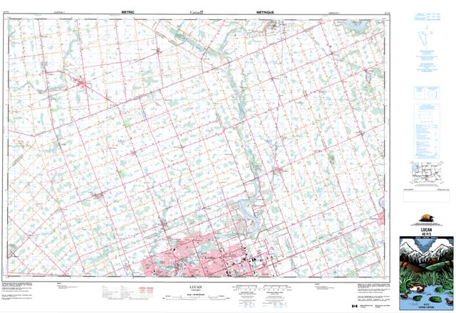 Lucan Topographic map 040P03 at 1:50,000 Scale