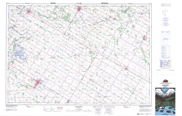 Seaforth Topographic map 040P11 at 1:50,000 Scale