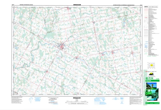 Wingham Topographic map 040P14 at 1:50,000 Scale
