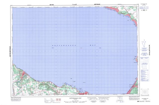 Nottawasaga Bay Topographic map 041A09 at 1:50,000 Scale
