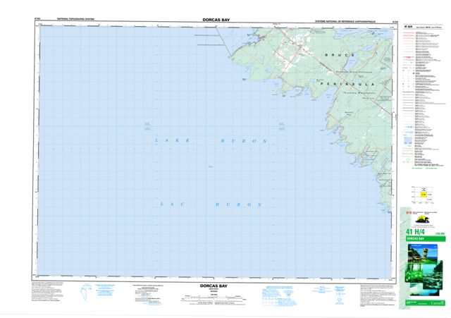Dorcas Bay Topographic map 041H04 at 1:50,000 Scale