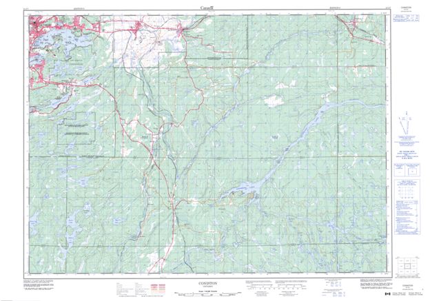 Coniston Topographic map 041I07 at 1:50,000 Scale
