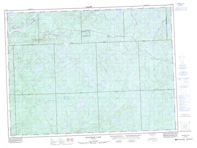 Kinniwabi Lake Topographic map 041N16 at 1:50,000 Scale