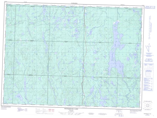 Wenebegon Lake Topographic map 041O06 at 1:50,000 Scale