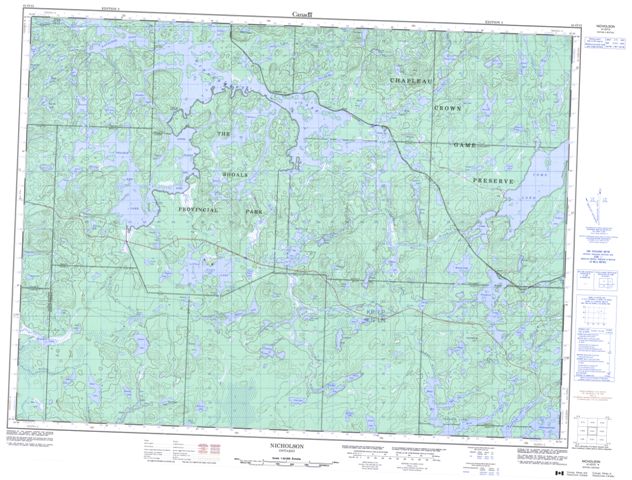 Nicholson Topographic map 041O13 at 1:50,000 Scale