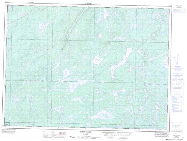 Rollo Lake Topographic map 041O15 at 1:50,000 Scale