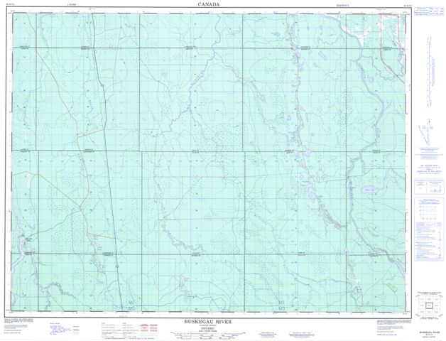 Buskegau River Topographic map 042A14 at 1:50,000 Scale