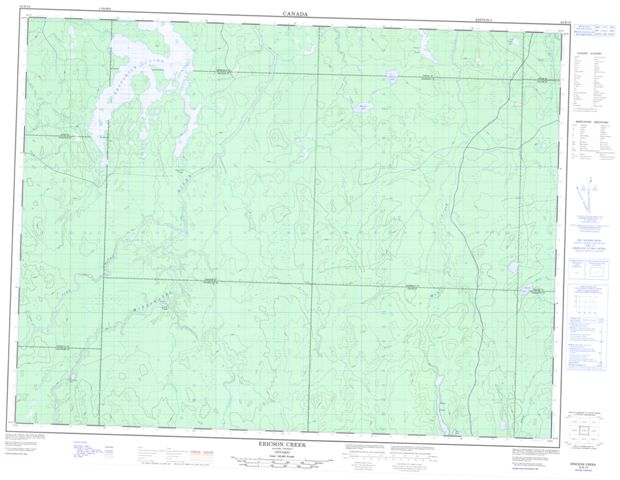 Ericson Creek Topographic map 042B14 at 1:50,000 Scale