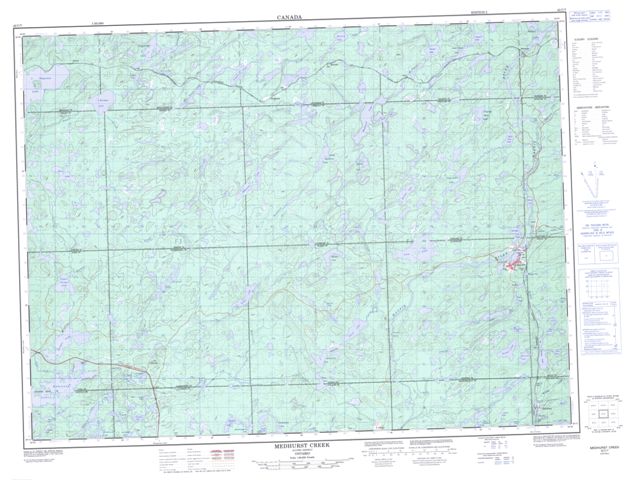 Medhurst Creek Topographic map 042C07 at 1:50,000 Scale