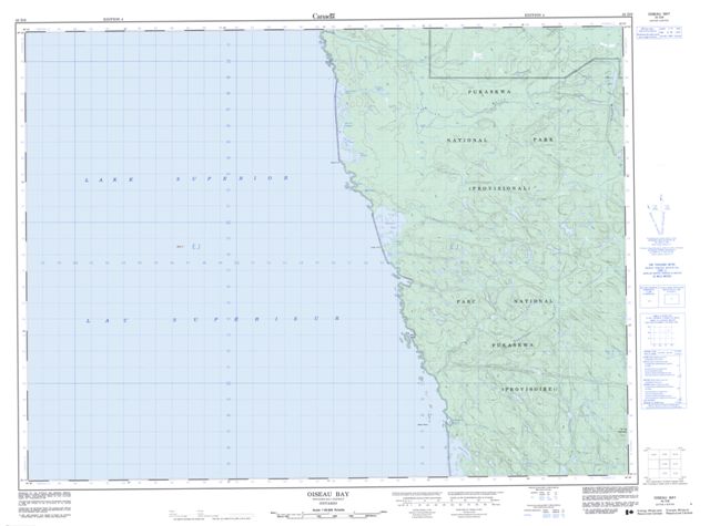 Oiseau Bay Topographic map 042D08 at 1:50,000 Scale