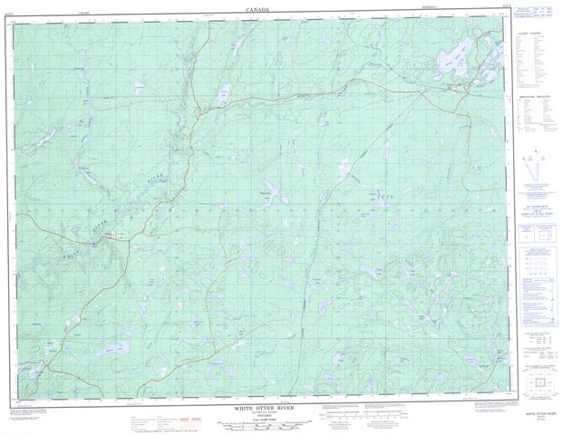 White Otter River Topographic map 042F05 at 1:50,000 Scale