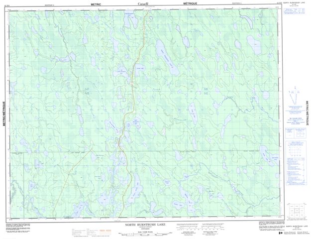 North Burntbush Lake Topographic map 042H09 at 1:50,000 Scale