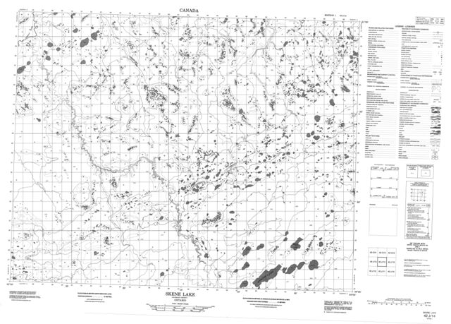Skene Lake Topographic map 042J14 at 1:50,000 Scale