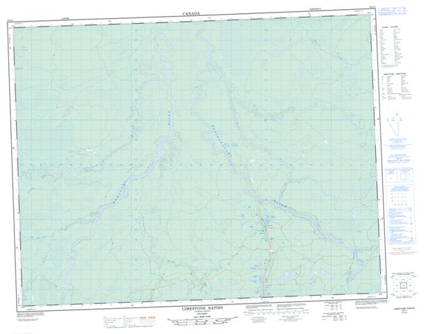 Limestone Rapids Topographic map 042K01 at 1:50,000 Scale