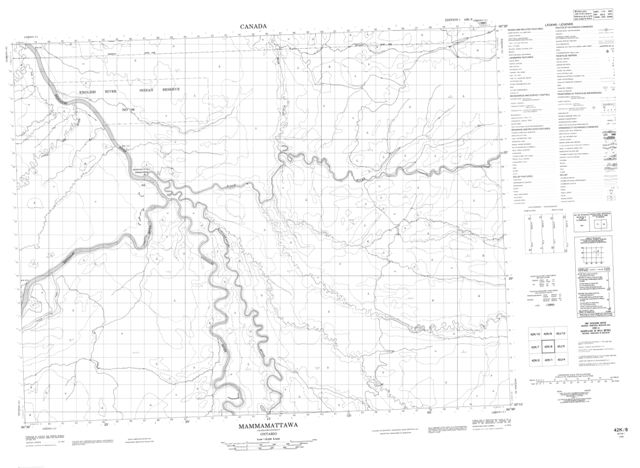 Mammamattawa Topographic map 042K08 at 1:50,000 Scale