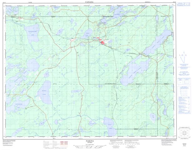 Nakina Topographic map 042L02 at 1:50,000 Scale