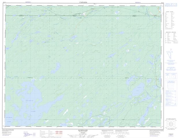 Kowkash Topographic map 042L03 at 1:50,000 Scale