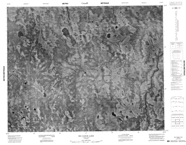 Big Canoe Lake Topographic map 042M08 at 1:50,000 Scale