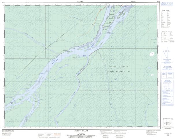 Bushy Island Topographic map 042P02 at 1:50,000 Scale