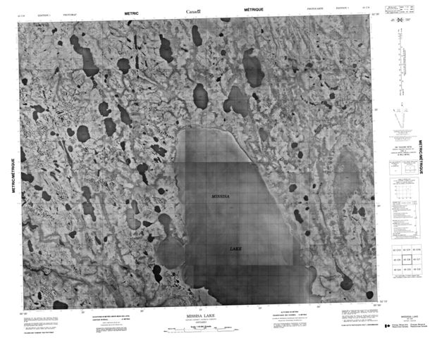 Missisa Lake Topographic map 043C06 at 1:50,000 Scale
