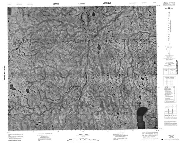Greig Lake Topographic map 043D16 at 1:50,000 Scale