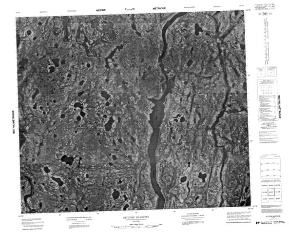 Sutton Narrows Topographic map 043K07 at 1:50,000 Scale