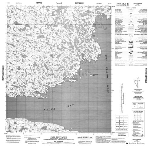 Cape Montague Topographic map 046E06 at 1:50,000 Scale