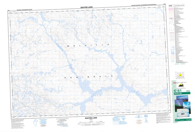 Souter Lake Topographic map 047B01 at 1:50,000 Scale