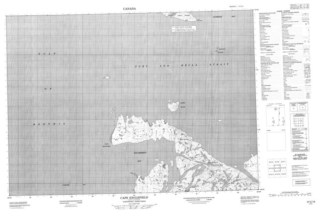 Cape Englefield Topographic map 047C15 at 1:50,000 Scale