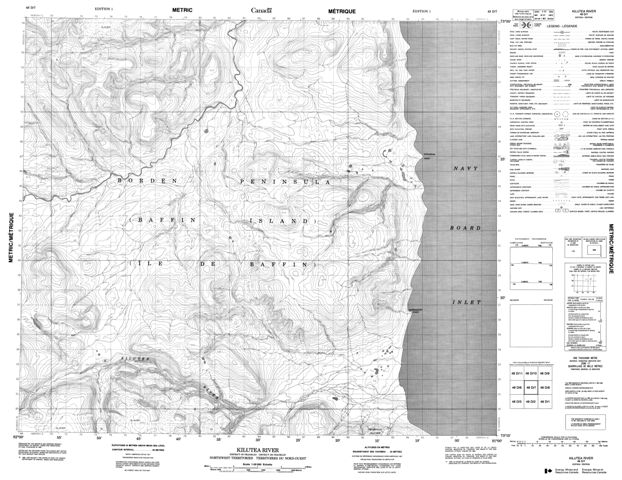 Kilutea River Topographic map 048D07 at 1:50,000 Scale