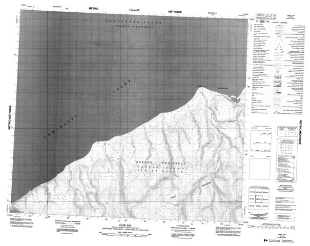 Cape Joy Topographic map 048D12 at 1:50,000 Scale